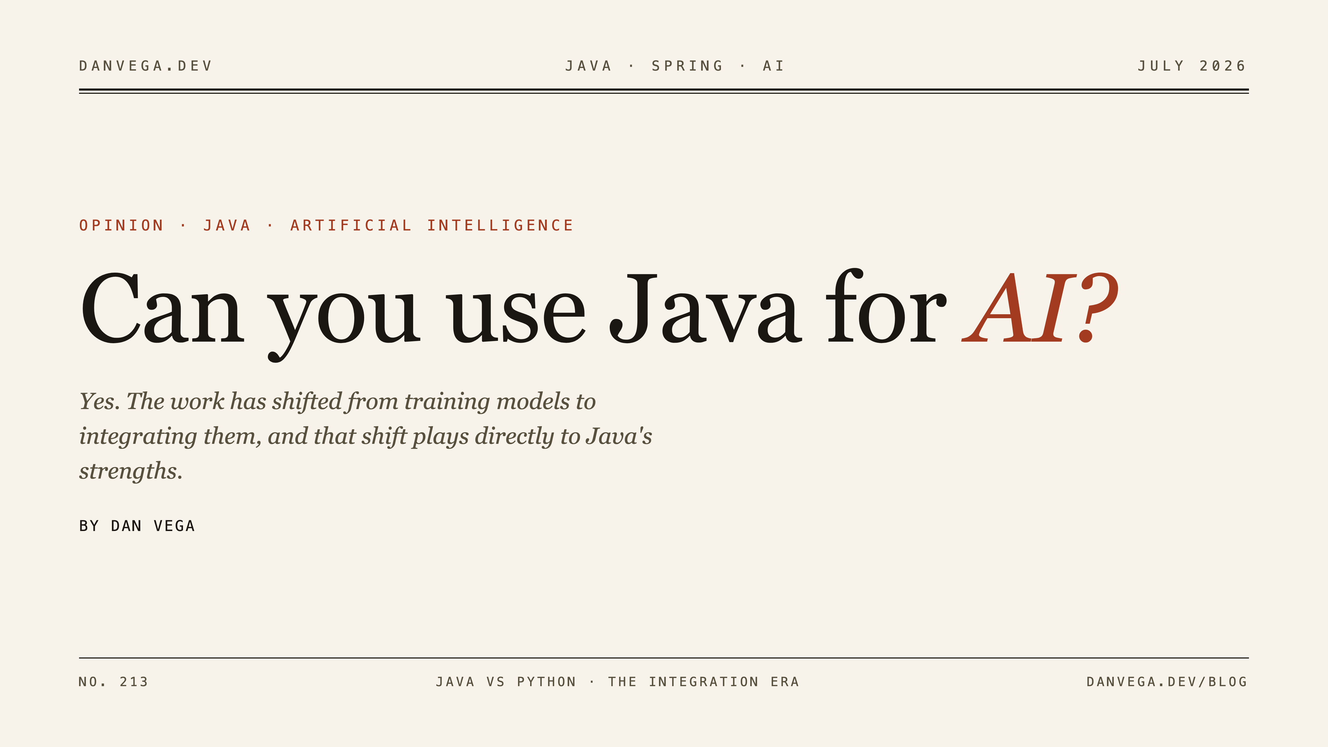 Can You Use Java for AI? Why Java Is Better Positioned Than You Think